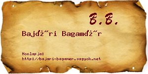 Bajári Bagamér névjegykártya